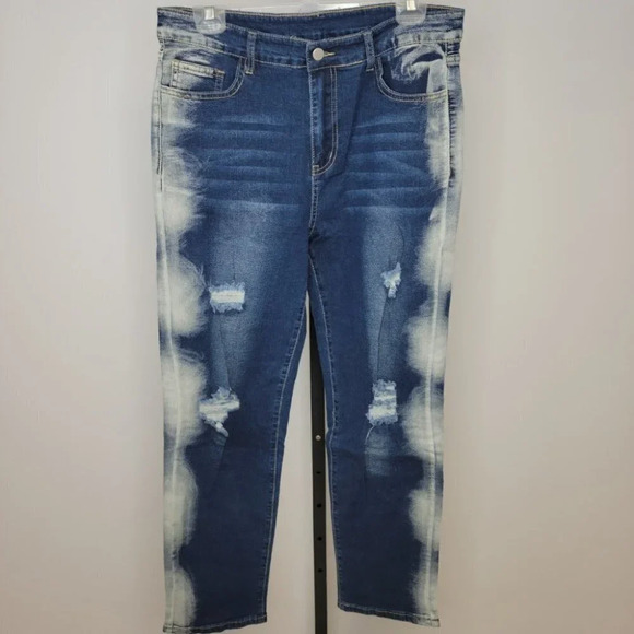 SHEIN  Men's Contrast Panel Jeans - Picture 1 of 5